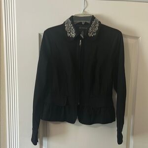 INC International Concepts Black Blazer with Classic Tailoring